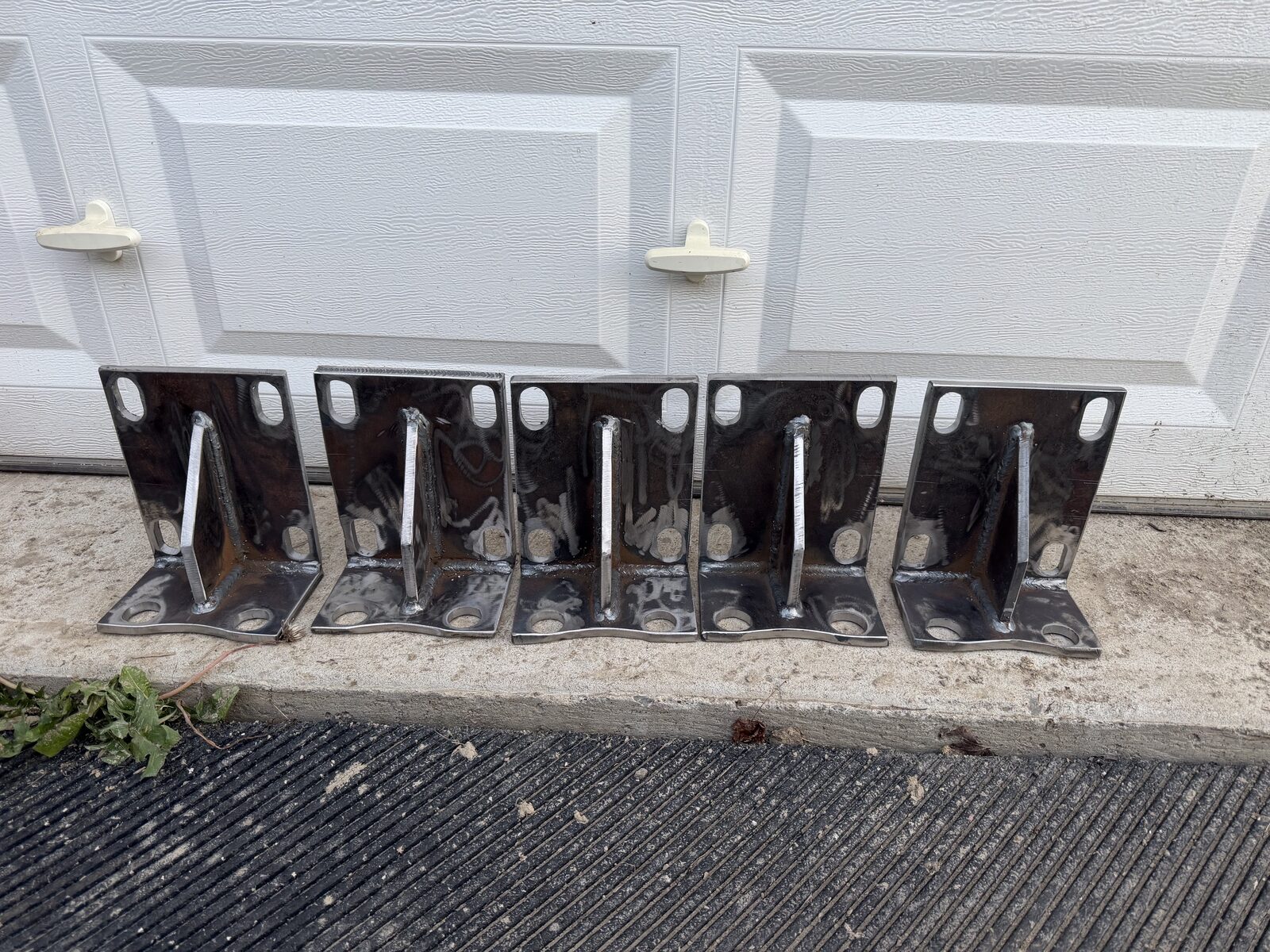 Set of five finished custom Waukesha engine brackets